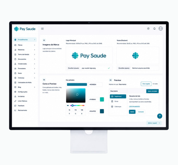 Painel do PaySaude exibindo a gestão de um programa de acesso à saúde